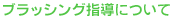 ブラッシング指導について